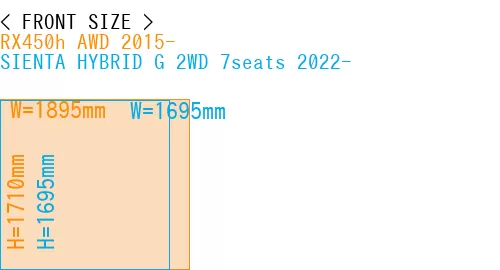 #RX450h AWD 2015- + SIENTA HYBRID G 2WD 7seats 2022-